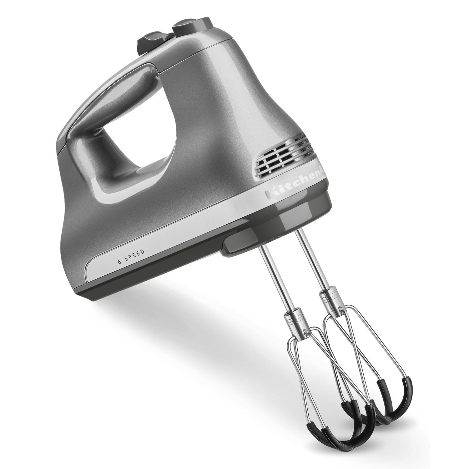 KitchenAid® 6 Speed Hand Mixer w/ Flex Edge Beaters in Silver, KHM6118CU