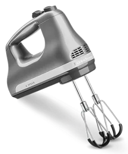 6 Speed Hand Mixer with Flex Edge Beaters Contour Silver KHM6118CU