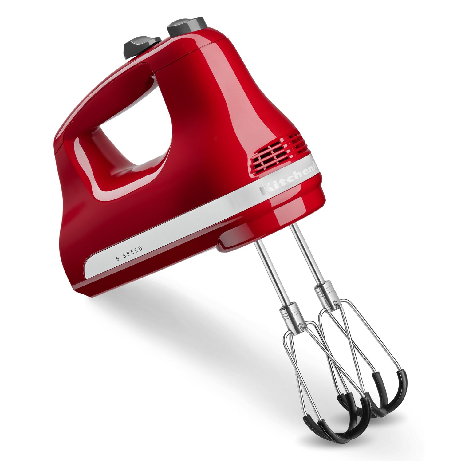 KitchenAid® 6 Speed Hand Mixer w/ Flex Edge Beaters in Red, KHM6118ER