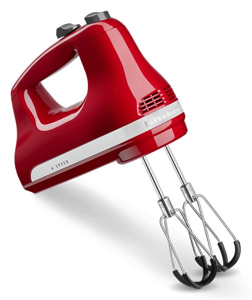 6 Speed Hand Mixer with Flex Edge Beaters Empire Red KHM6118ER