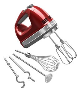 KitchenAid 9 Speed Red Hand Mixer with Accessory Pack - Shop Blenders &  Mixers at H-E-B