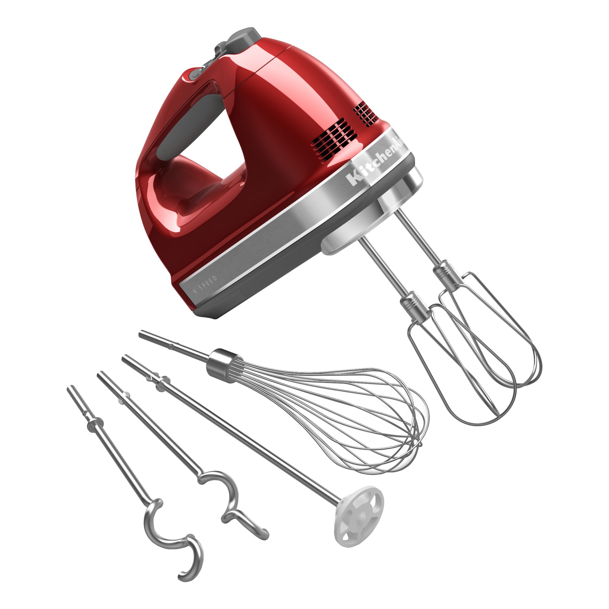 9-Speed Hand Mixer - Candy Apple Red