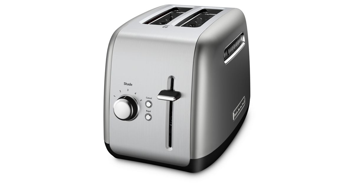2-Slice Toaster with manual lift lever - Contour Silver