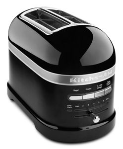 KitchenAid KMT4116OB Onyx Black 4 Slice Long Slot Toaster with High Lift  Lever - 120V