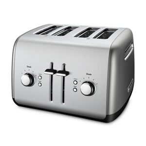 Examen album Susteen ophavsret 4-Slice Toaster with Manual High-Lift Lever Contour Silver KMT4115CU |  KitchenAid