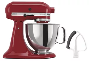 KitchenAid Artisan Series 5 Quart Tilt-Head Stand Mixer with Flex Edge Beater, Empire Red (ksm150feer)