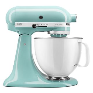 KitchenAid® Artisan® Series Tilt-Head Stand Mixer w/ 5 Quart White Colorfast Finish Stainless Steel Bowl in Blue, KSM150WPAQ