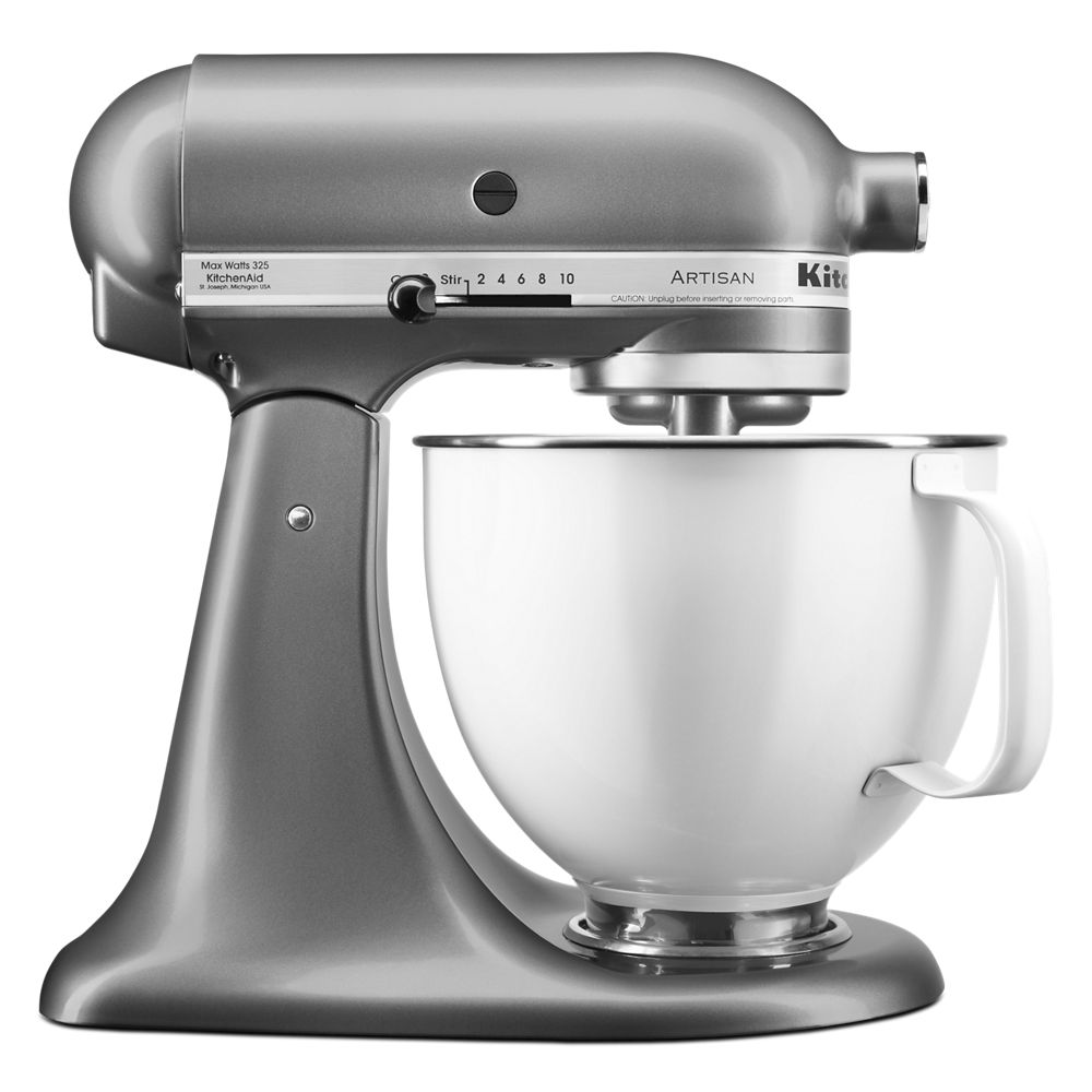 Artisan® Series Tilt-Head Stand Mixer with 5 Quart  White Colorfast Finish Stainless Steel Bowl