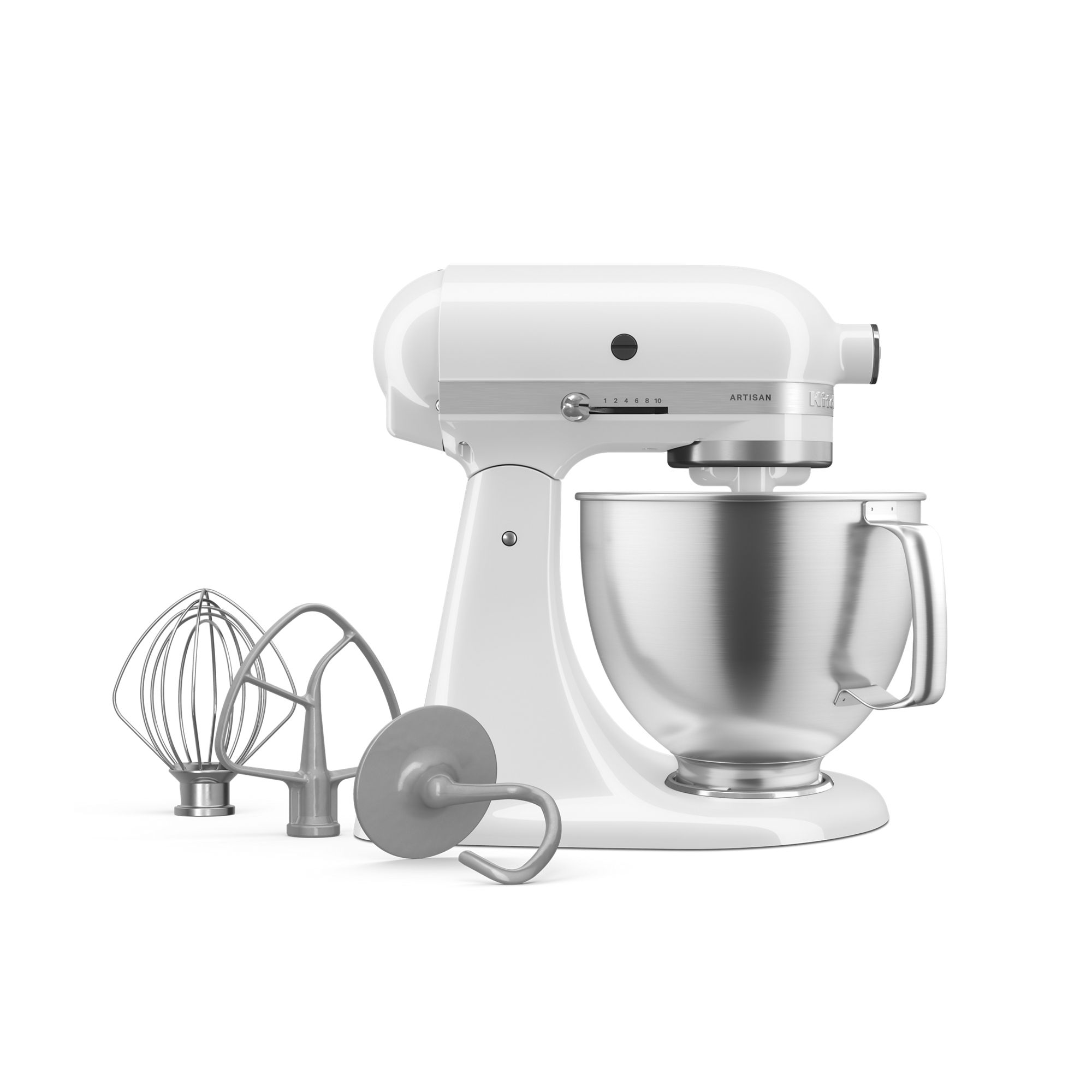 Artisan® Series 5 Quart Tilt-Head Stand Mixer with Premium Touchpoints - White