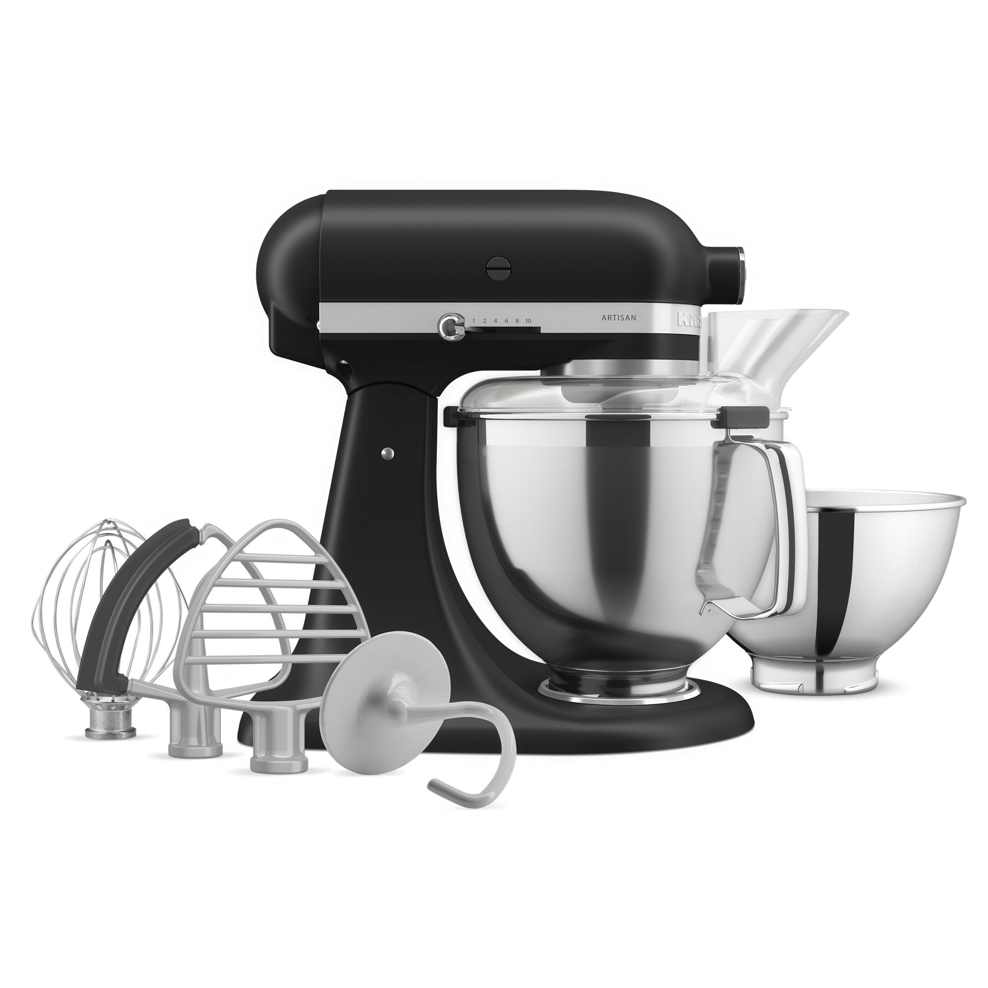 Artisan® Series 5 Quart Tilt-Head Stand Mixer with Premium Accessory Pack - Black Matte