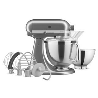 KitchenAid® Artisan® Series 5 Quart Tilt-Head Stand Mixer w/ Premium Accessory Pack in Silver, KSM195PSMS