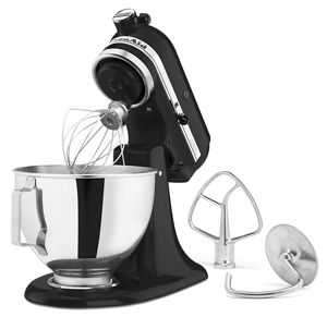 KitchenAid 4.5 Quart Tilt Head Stand Mixer in Onyx Black and Stainless  Steel