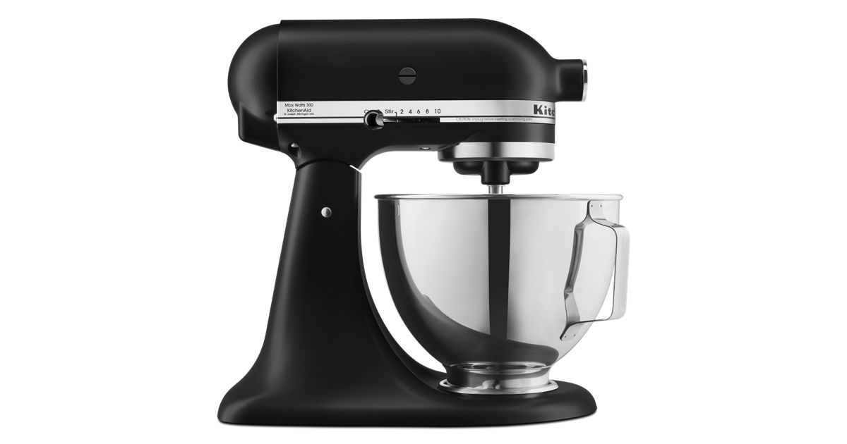 Deluxe 4.5 Quart Tilt-Head Stand Mixer - Black Matte | KitchenAid US