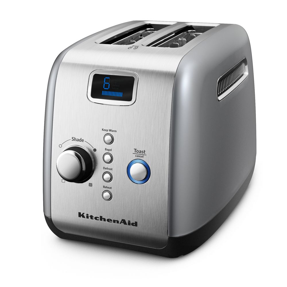 2 Slice, One-touch motorized lift control Toaster with LCD display