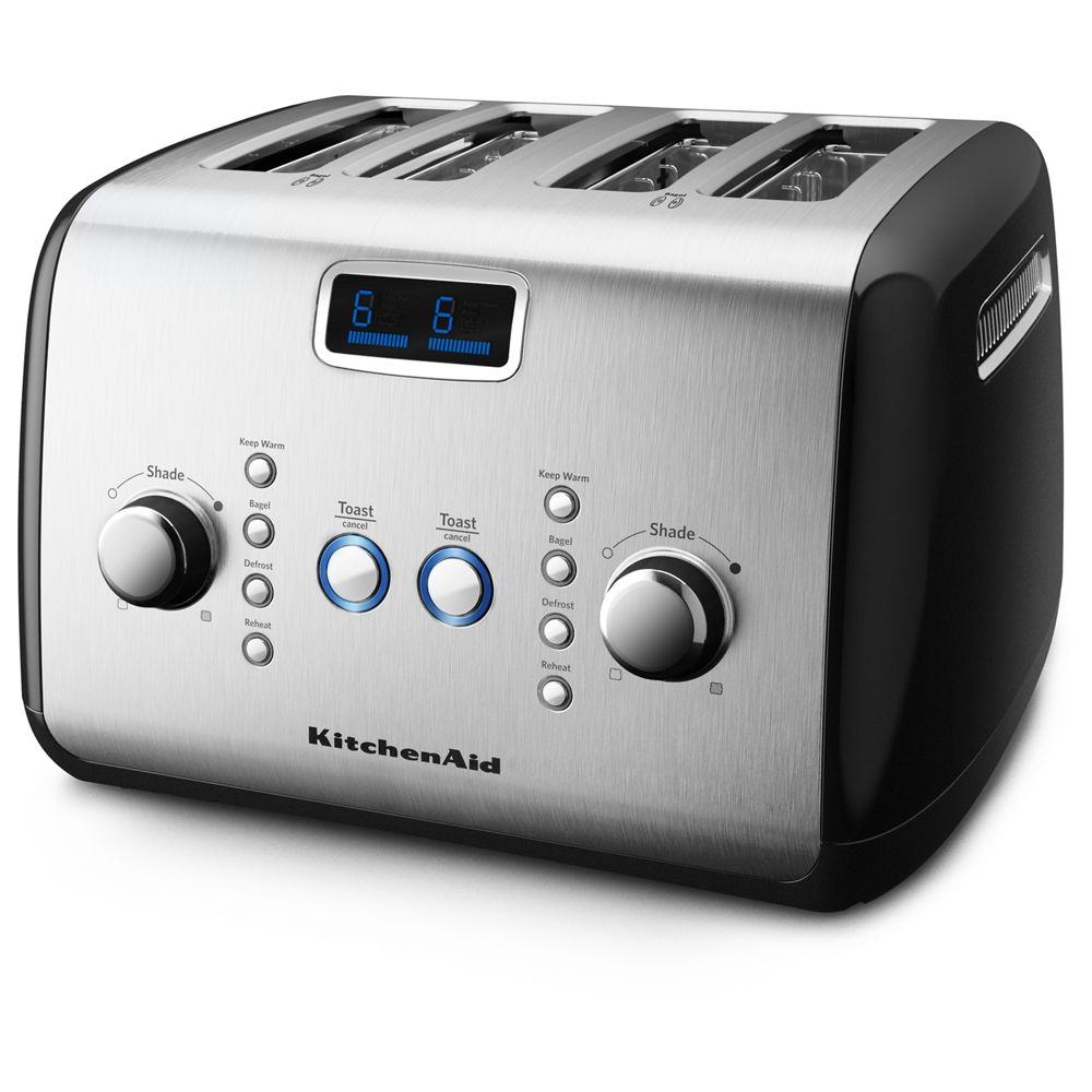 Refurbished 4 Slice, One-touch motorized lift control Toaster with LCD display