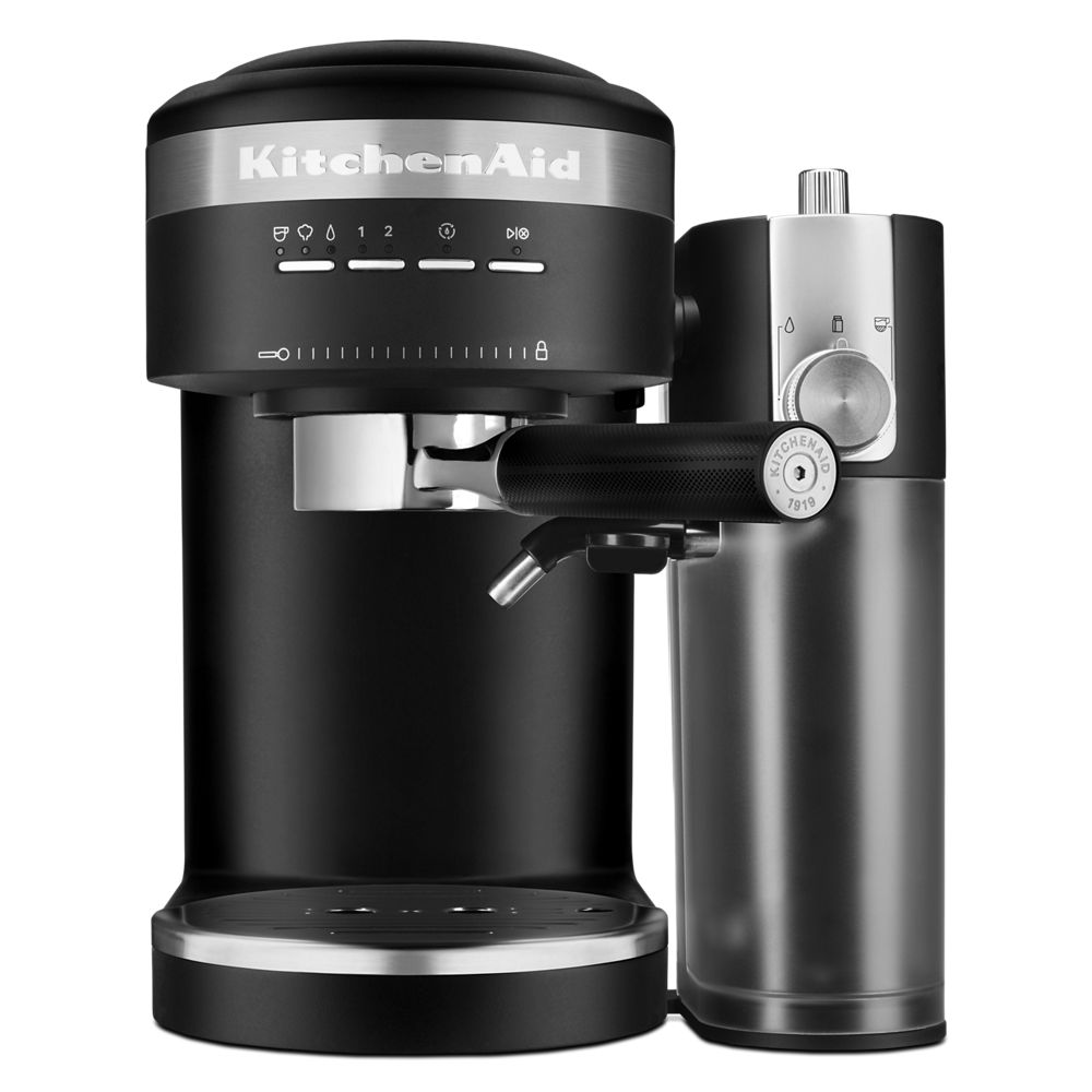 Semi-Automatic Espresso Machine and Automatic Milk Frother Attachment