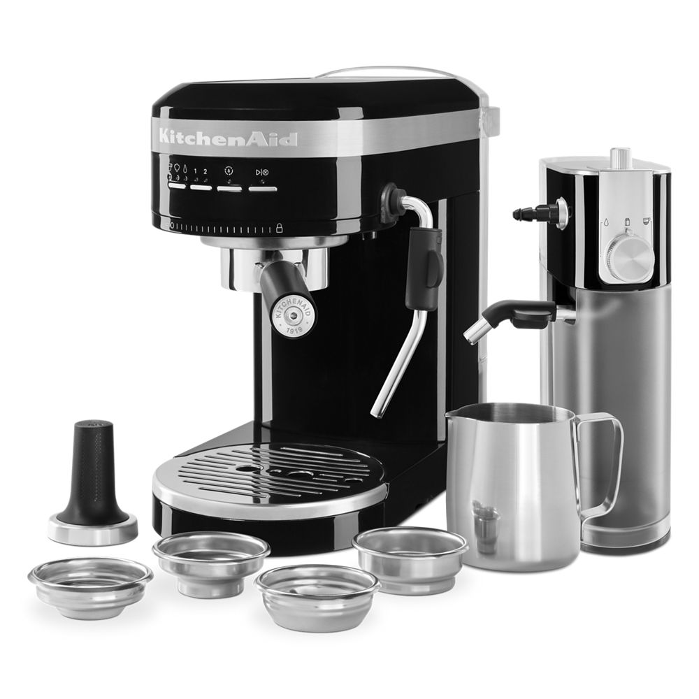 Metal Semi-Automatic Espresso Machine with Free Automatic Milk Frother Attachment