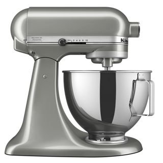 KitchenAid Deluxe 4.5 Quart Tilt-Head Stand Mixer in Silver, KSM97CU