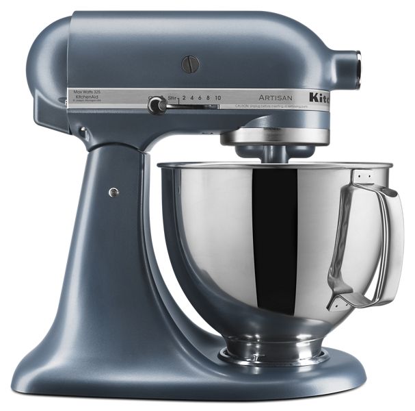 Refurbished Artisan Series 5 Quart Tilt Head Stand Mixer Blue Steel RRK150BS KitchenAid