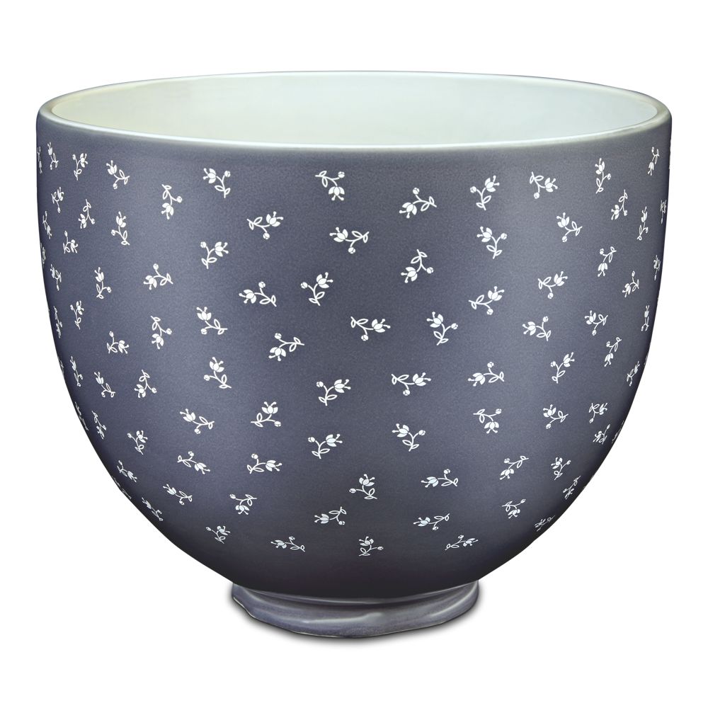 5 Quart Vintage Florals Ceramic Bowl
