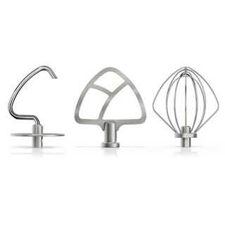 KitchenAid&reg; Durable Stainless Steel 3-Piece Accessory Set w/ Dough Hook, Flat Beater, & Wire Whip For Select Tilt-Head Stand Mixers., KSMTH3PSS