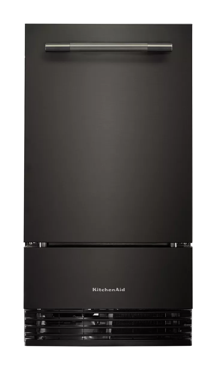 18-Inch Automatic Ice Maker with Clear Ice Technology in Black Ore ...