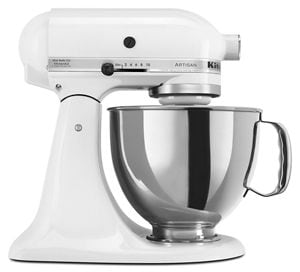 White Artisan® Series 5 Quart Tilt-Head Stand Mixer KSM150PSWH