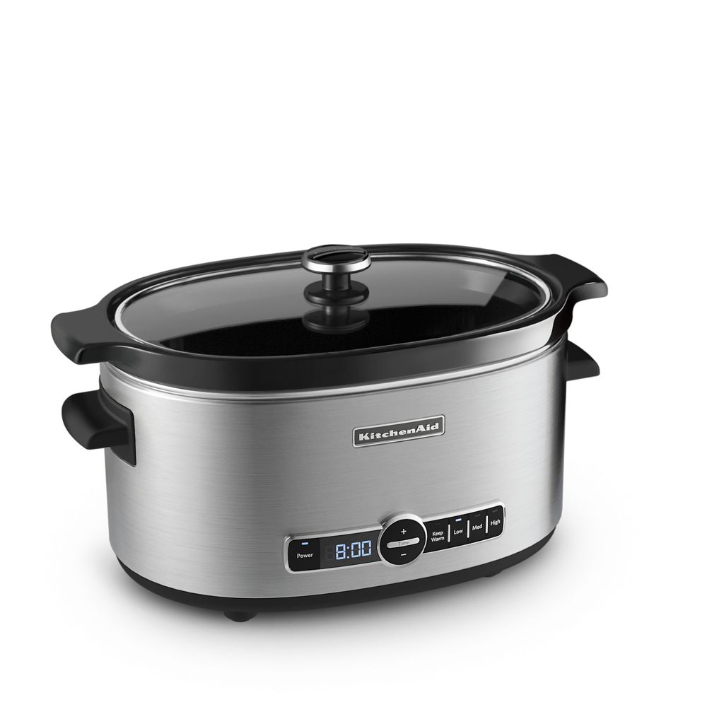 Refurbished 6-Quart Slow Cooker with Solid Glass Lid