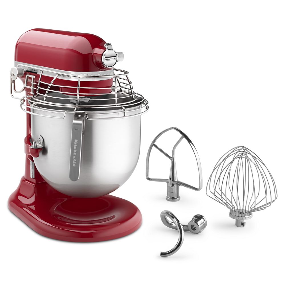 NSF Certified® Commercial Series 8 Quart Bowl-Lift Stand Mixer with Stainless Steel Bowl Guard