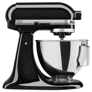 KitchenAid® 4.5-Quart Tilt-Head Stand Mixer w/ Flex Edge Beater, Ksm85Psq in Black, KSM85PSQOB