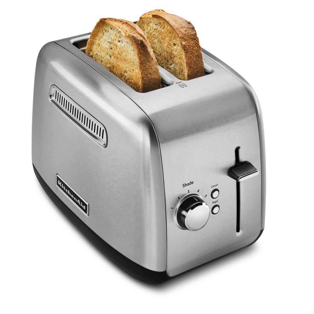 2-Slice Toaster with manual lift lever