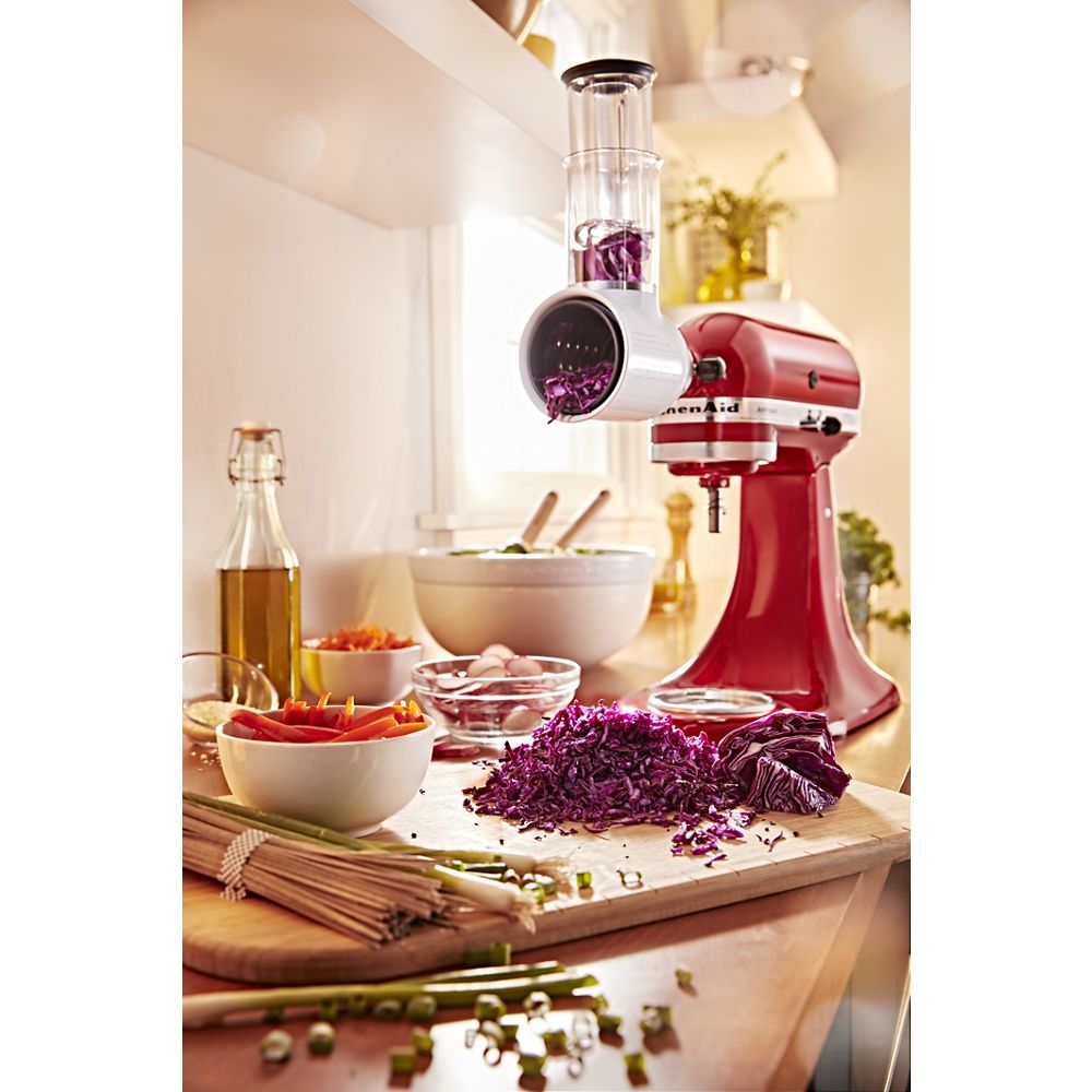 Value Bundle Artisan® Series 5 Quart Tilt-Head Stand Mixer with Fresh Prep Slicer/Shredder Attachment