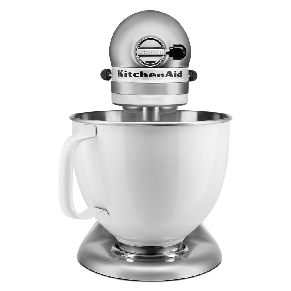 Artisan® Series Tilt-Head Stand Mixer with 5 Quart  White Colorfast Finish Stainless Steel Bowl