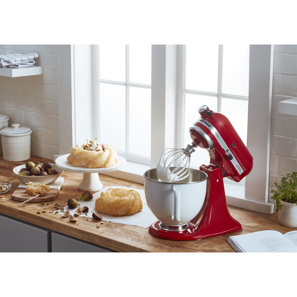 Artisan® Series Tilt-Head Stand Mixer with 5 Quart  White Colorfast Finish Stainless Steel Bowl