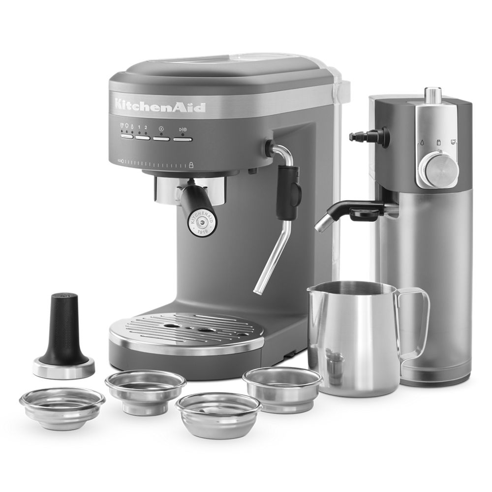 Semi-Automatic Espresso Machine with Free Automatic Milk Frother Attachment