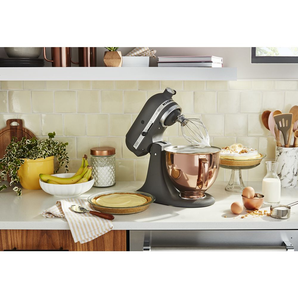 5 Quart Tilt-Head Metallic Finish Stainless Steel Bowl