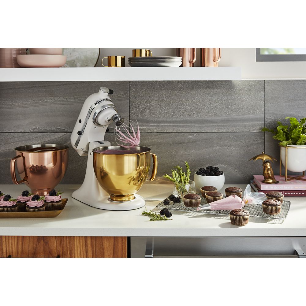 5 Quart Tilt-Head Metallic Finish Stainless Steel Bowl