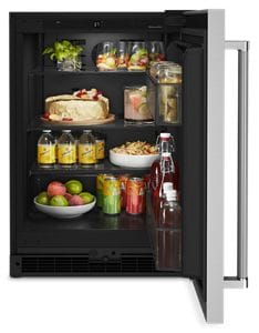 24" Undercounter Refrigerator with Stainless Steel Door Stainless Steel