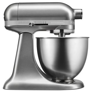 KitchenAid® Refurbished Artisan® Mini 3.5 Quart Tilt-Head Stand Mixer in Silver, RKSM33XXCU