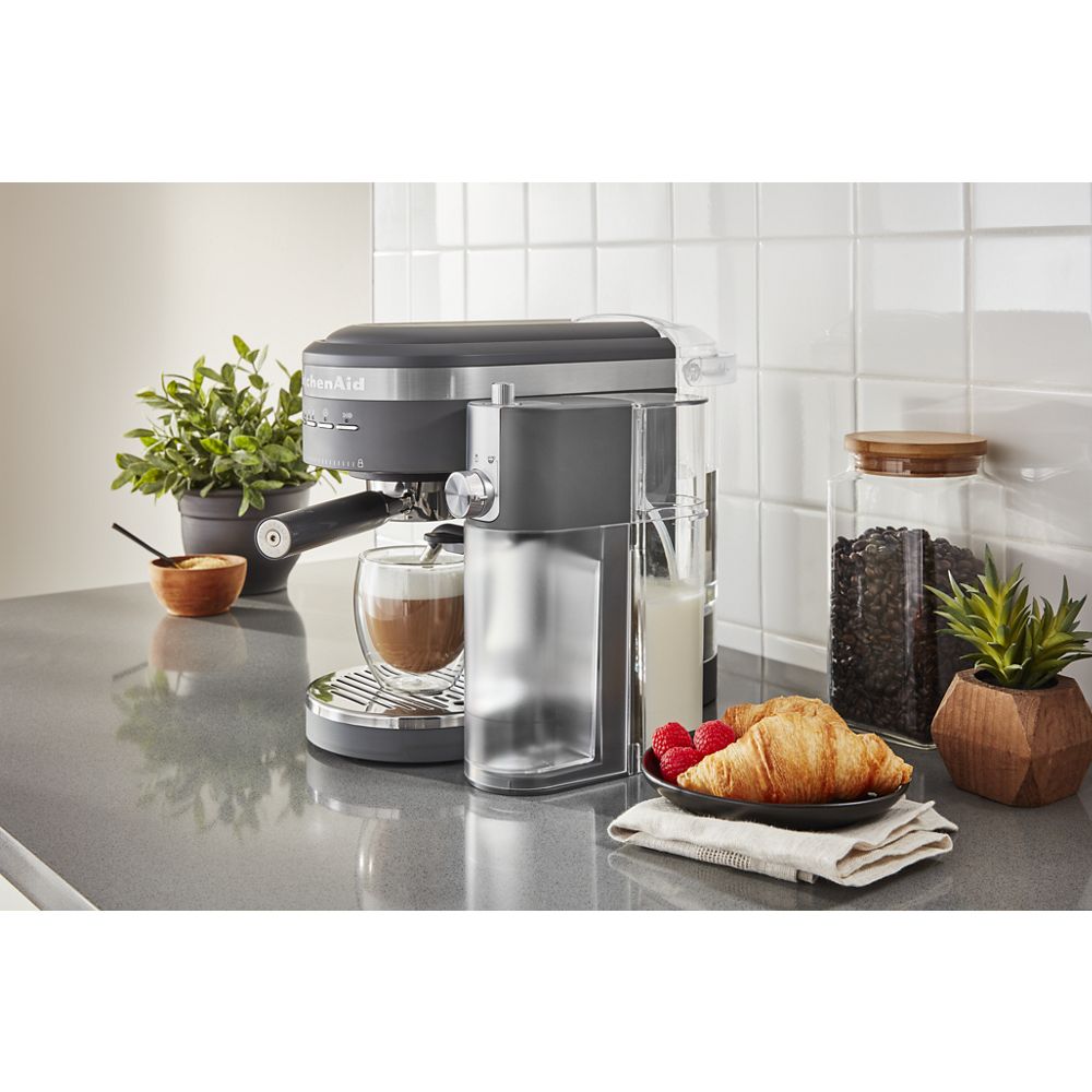 Semi-Automatic Espresso Machine with Free Automatic Milk Frother Attachment