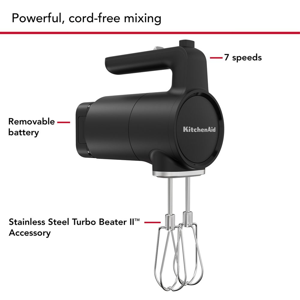KitchenAid Go™ Cordless Hand Mixer - battery included