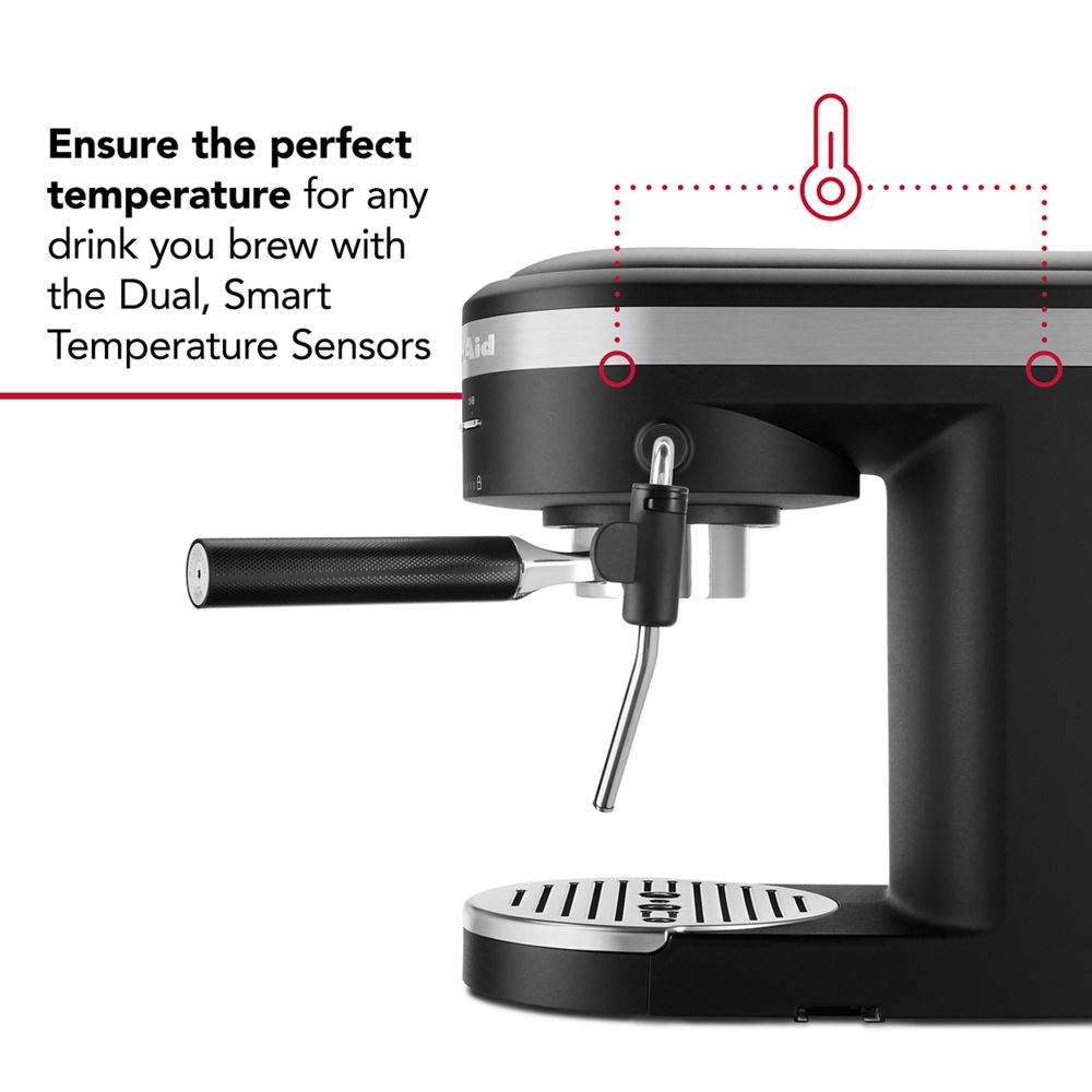 Semi-Automatic Espresso Machine and Automatic Milk Frother Attachment