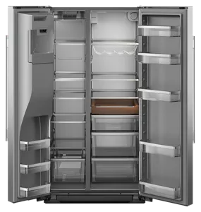 28.7 Cu. Ft. Side-by-Side Refrigerator with Exterior Ice and Water Dispenser and Removable Under-Shelf Wine Rack