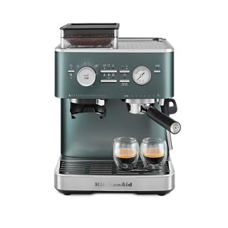 KitchenAid� Semi Automatic Espresso Machine w/ Burr Grinder in Juniper, KES6551JP