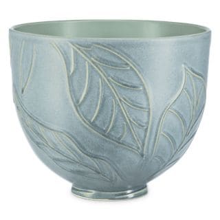 KitchenAid® 5 Quart Spring Leaves Ceramic Bowl in Teal, KSM2CB5LB