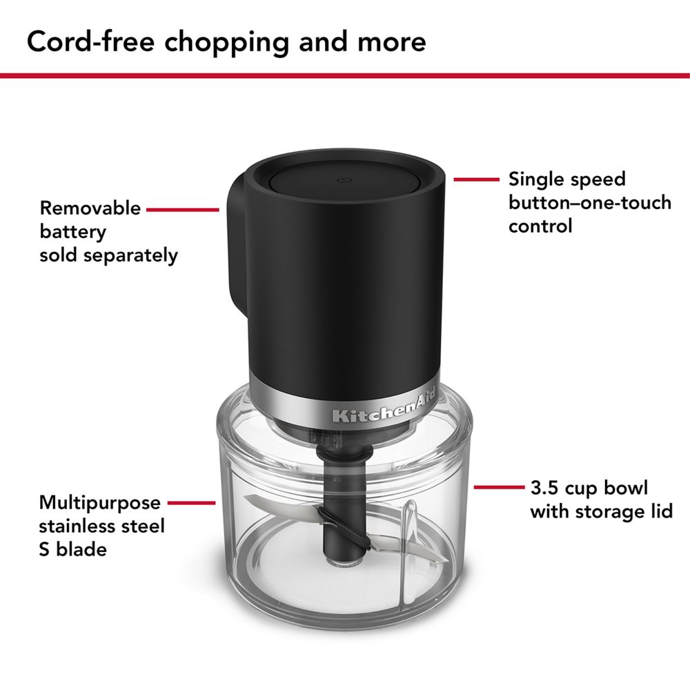 KitchenAid Go™ Cordless Top Down Chopper - battery sold separately