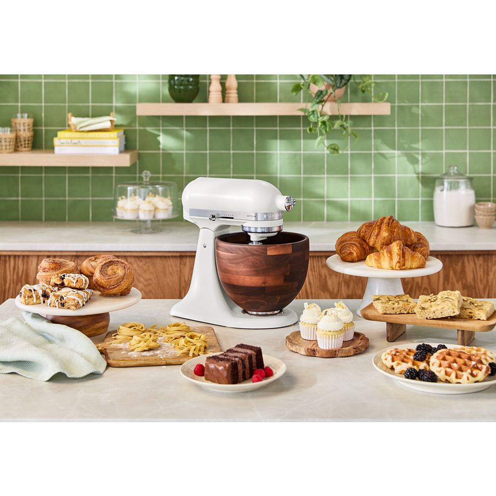 Artisan® Series 5 Quart Tilt-Head Stand Mixer with Walnut Wood Bowl