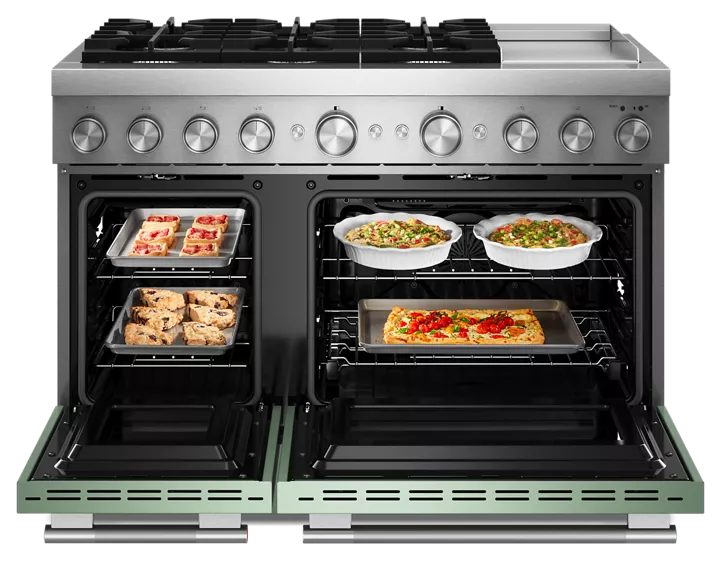 48-Inch 6 Burner Commercial-Style Dual Fuel Range with Griddle