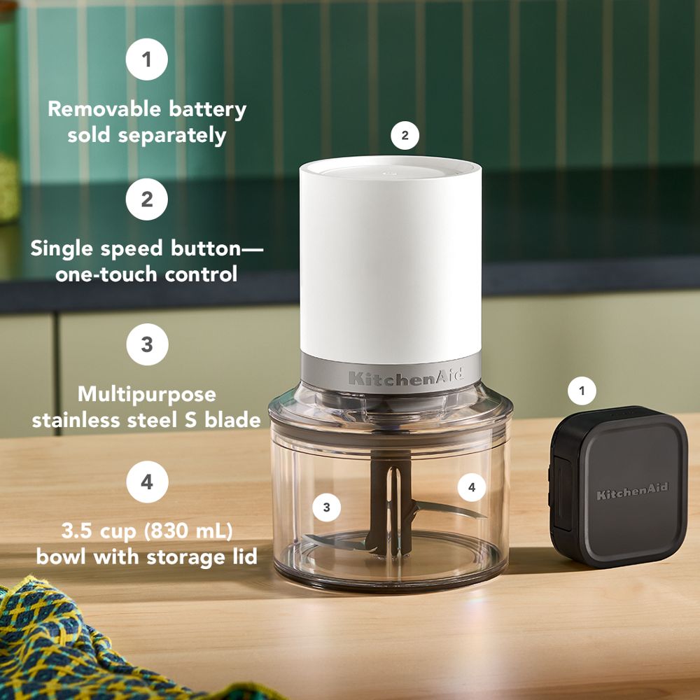 KitchenAid Go™ Cordless Top Down Chopper - battery sold separately