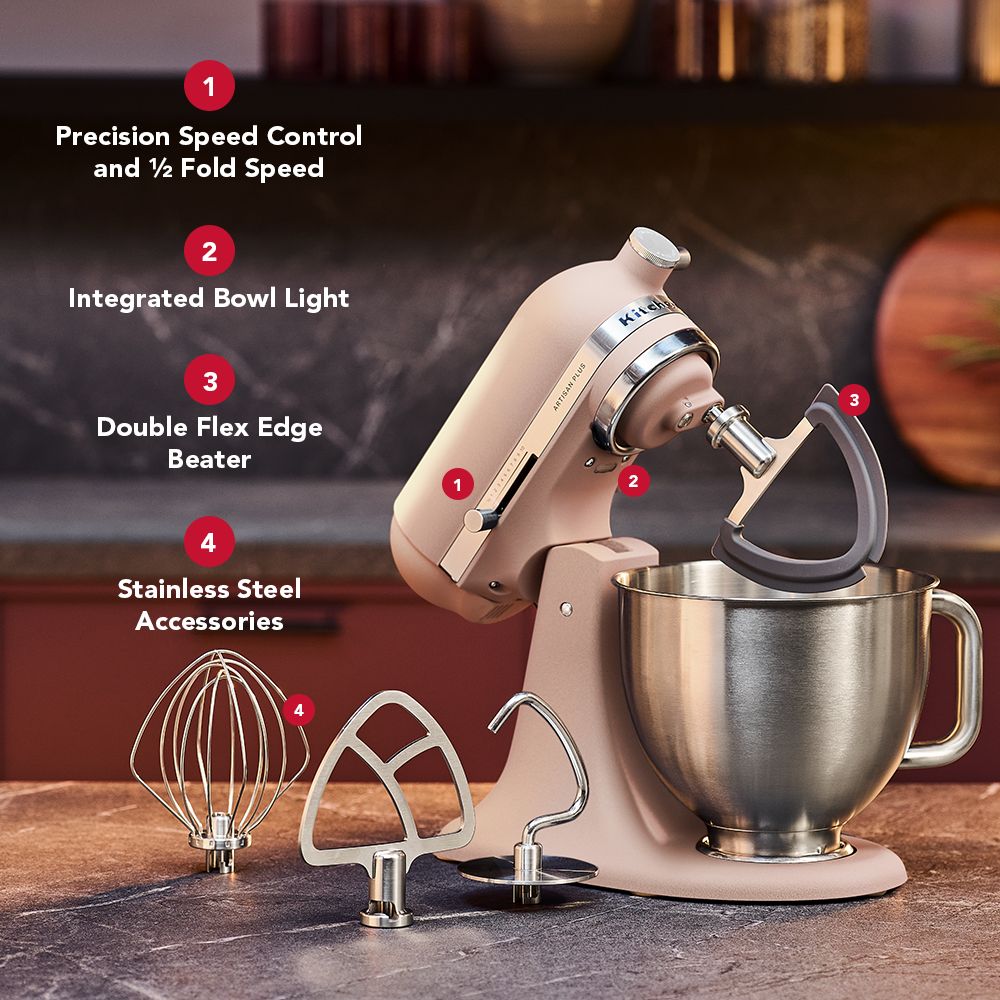 Artisan Plus Series 5 Quart Tilt-Head Stand Mixer - Feather Pink